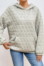 Quilted Long Sleeve Hoodie with Pocket Woman Sweatshirts