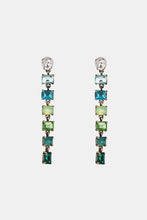 Geometrical Shape Resin Dangle Earrings Green One Size