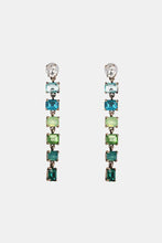 Geometrical Shape Resin Dangle Earrings Green One Size Earrings