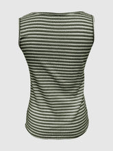 Striped Button Front Knit Tank Top
