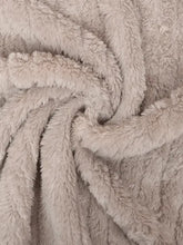 Plus Size Open Front Long Sleeve Hooded Fuzzy Jacket Woman Outerwear