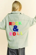 Davi & Dani Multi Color Rock & Roll Fringed Hem Loose Fit Shacket Woman Outerwear