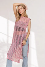 ADORA Multi Color Crochet Tunic Top Woman Outerwear