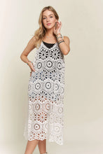 ADORA Crochet Cover-Up Tunic Top WHITE Woman Outerwear