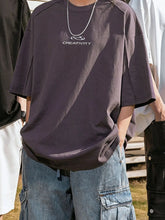 Men's Round Neck Half Sleeve T-Shirt Mauve