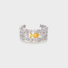 925 Sterling Silver Fish Open Ring Style A 7 Rings