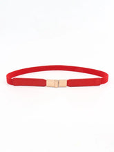 PU Elastic Skinny Belt Red One Size Belts