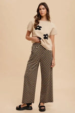 Annie Wear Drawstring Checkered Wide Leg Pants Woman Pants