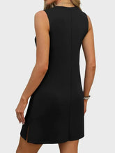 Slit V-Neck Sleeveless Mini Dress Casual Dresses