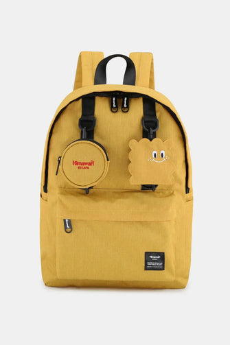 Himawari Waterproof Canvas Backpack Bag with Removable Coin Purse Yellow One Size