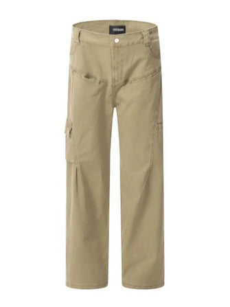 Men's Straight Leg Cargo Pants Khaki