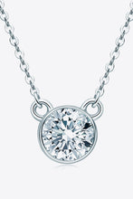 925 Sterling Silver 1 Carat Moissanite Round Pendant Necklace Silver One Size