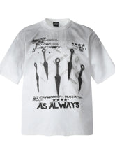 Men's Graphic Oversized Urban Street T-Shirt White