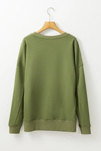 Solid Color Round Neck Long Sleeve Sweatshirt Woman Sweatshirts
