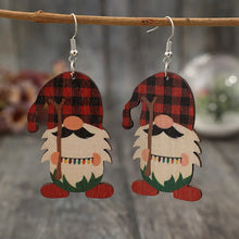 Wooden Pointed Hat Gnome Earrings Deep Red One Size