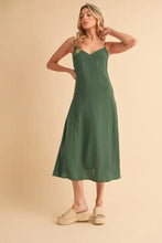 Aemi+Co Side Button Midi Cami Dress EMERALD Casual Dresses