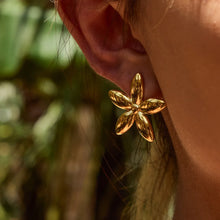 18K Gold-Plated Flower Stud Earrings