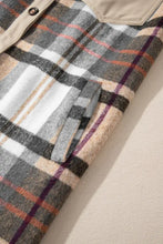 Pocketed Plaid Long Sleeve Mini Shirt Dress Woman Maxi Dress