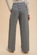 Annie Wear Drawstring Checkered Wide Leg Pants Woman Pants