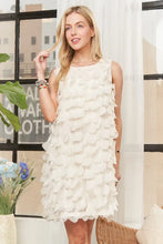 ADORA Sleeveless Shift 3D Petal Dress BEIGE