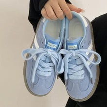 Contrast Round Toe Flat Sneakers Woman Sneakers
