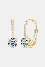2 Carat Moissanite 925 Sterling Silver Earrings Gold One Size Earrings