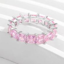 925 Sterling Silver Inlaid Zircon Ring Rings