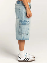 Mid-Rise Waist Denim Shorts with Pockets