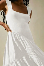 Square Neck Wide Strap Dress Casual Dresses