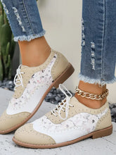 Lace-Up Detail Round Toe Sneakers Woman Sneakers