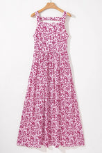 Floral Cutout Back Square Neck Maxi Dress Woman Maxi Dress