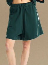 Men's Elastic Waist Shorts Dark Green