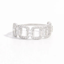 925 Sterling Silver Zircon Cutout Ring Silver