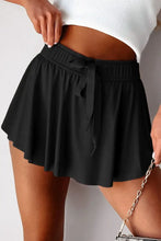 Drawstring Active Skorts Black Woman Activewear