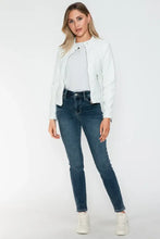 Snobbish PU Leather Zip Up Jacket with Pockets Woman Outerwear