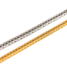 2-Piece Stainless Steel Braided Chain Bracelet