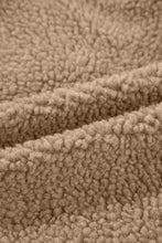 Drawstring Fleece Zip Up Hooded Jacket Woman Outerwear