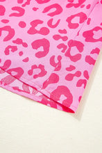 Leopard Tie Front Puff Sleeve Dress Casual Dresses