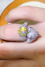 2 Carat Yellow Moissanite Animal Bypass Ring Rings