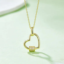 Moissanite 925 Sterling Silver Heart Shape Necklace Gold One Size Necklaces