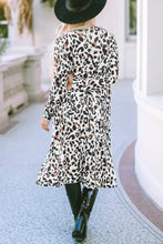 Leopard Open Front Long Sleeve Cover Up Woman Outerwear