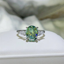 3 Carat Moissanite 925 Sterling Silver Ring Lime