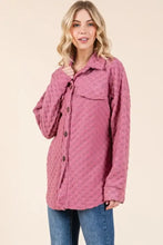 BOMBOM Checkered Button Down Dropped Shoulder Shacket Woman Outerwear