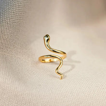 Snake Shape 18K Gold-Plated Bypass Ring Gold 7