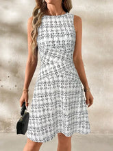 Round Neck Sleeveless Dress White Casual Dresses
