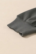 Letter Graphic Round Neck Long Sleeve Sweatshirt Woman Sweatshirts