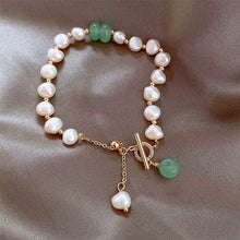 Pearl Green Stone Link Bracelet Necklaces