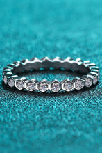 Moissanite 925 Sterling Silver Eternity Ring Silver
