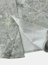 Men's Vintage Map Print Short Sleeve Button Down Shirt Mens Tops