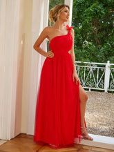 Cutout Slit Single Shoulder Maxi Dress Maxi Dresses